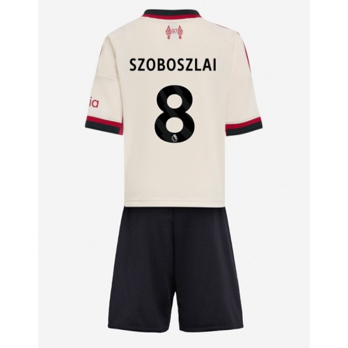 Dětský fotbalový dres Liverpool Dominik Szoboszlai #8 2025-26 Venkovní Krátký Rukáv (+ trenýrky)